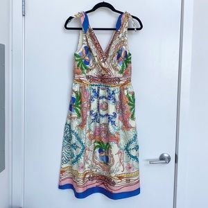 Anthropologie Tropical Empire Waist Midi Dress | 6